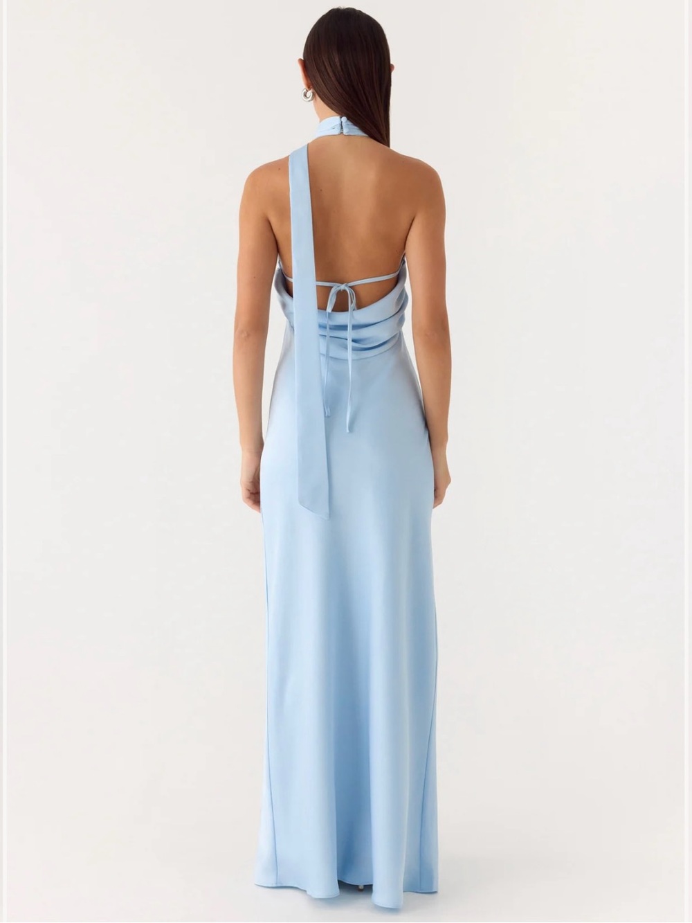 Peppermayo Keena Scarf Maxi Dress - Blue Maxi Dress- Size 4 - Picture 2 of 4